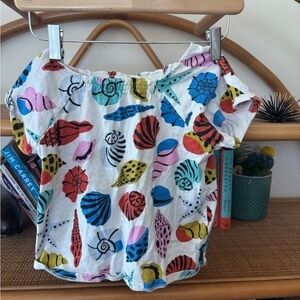 Hanna Andersson Girls Colorful Seashell Print Top